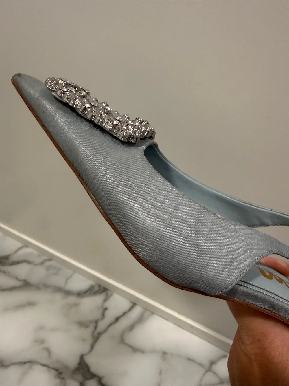 Sam Edelman Kaitlyn Sling Back Heels in Cape Blue 5.5 Womens wedding